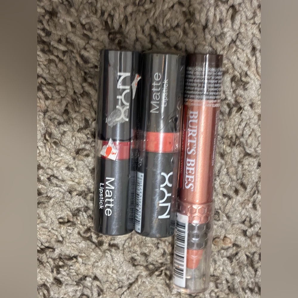 NYX Matte Lipstick Duo and Burt’s Bees Lip Color